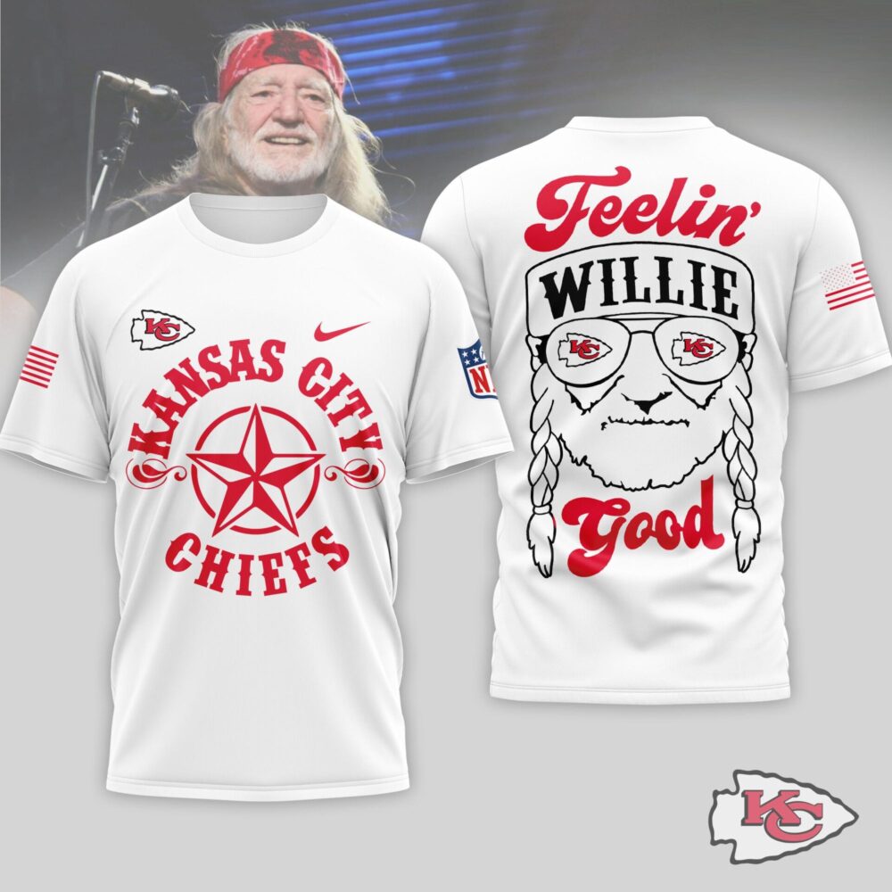 Kansas City Chiefs | Premium NFL Willie Nelson 3D Shirt
