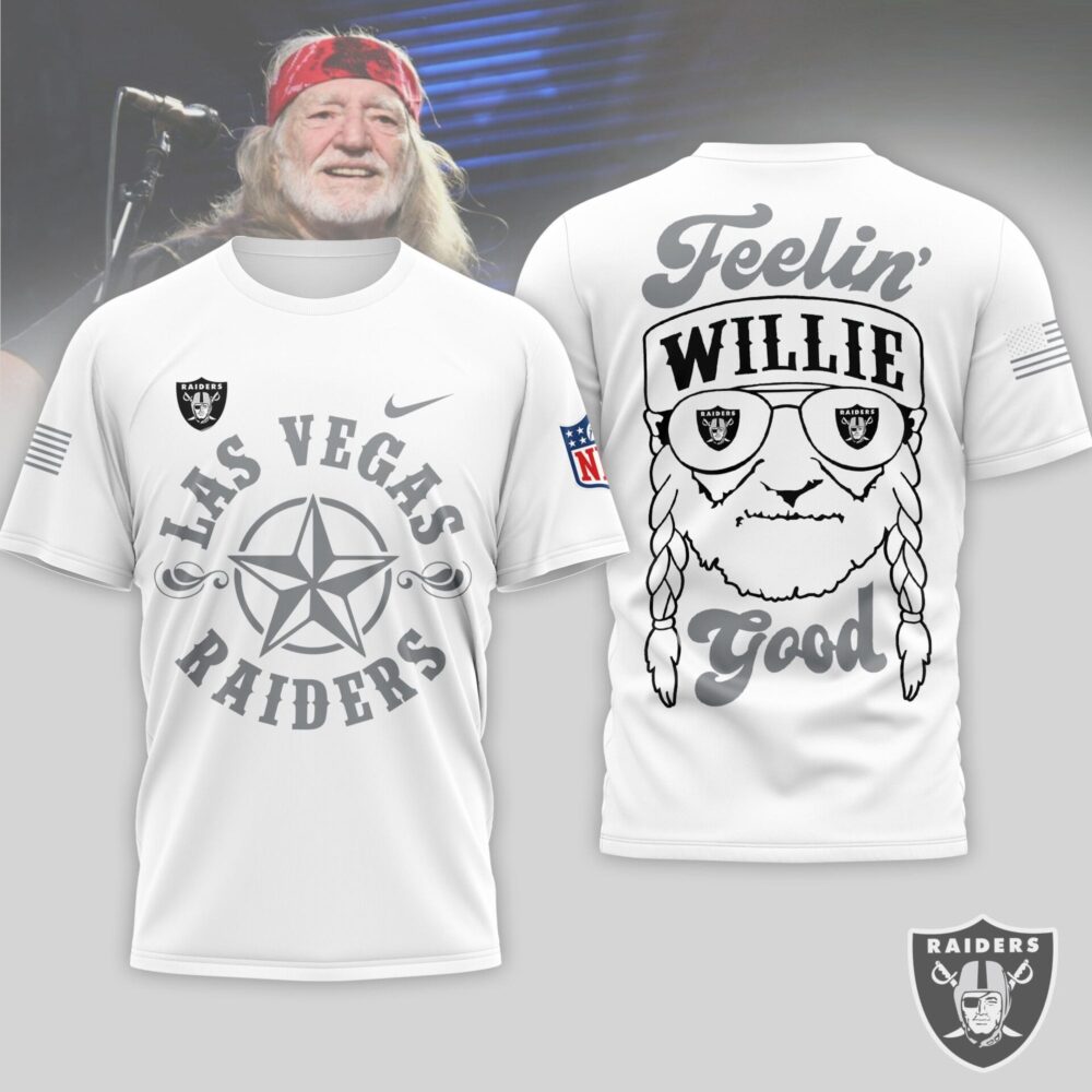 Las Vegas Raiders | Premium NFL Willie Nelson 3D Shirt
