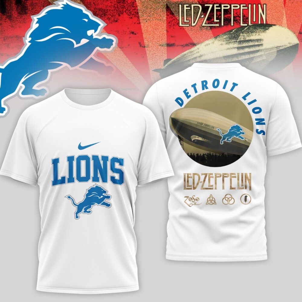Detroit Lions | Premium NFL Led Zeppelin 3D Shirt
