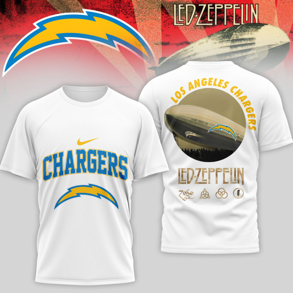 Los Angeles Chargers | Premium NFL Led Zeppelin 3D Shirt