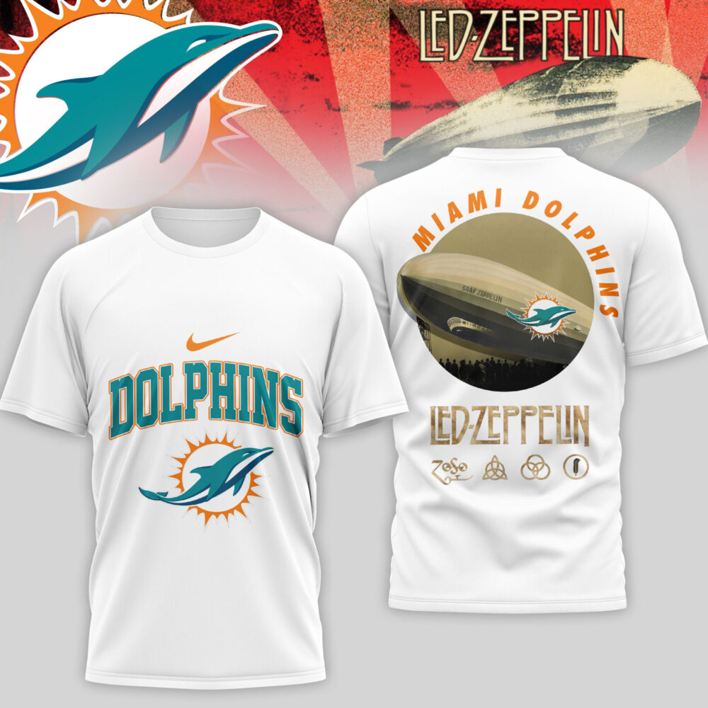 Miami Dolphins | Premium NFL Led Zeppelin 3D Shirt