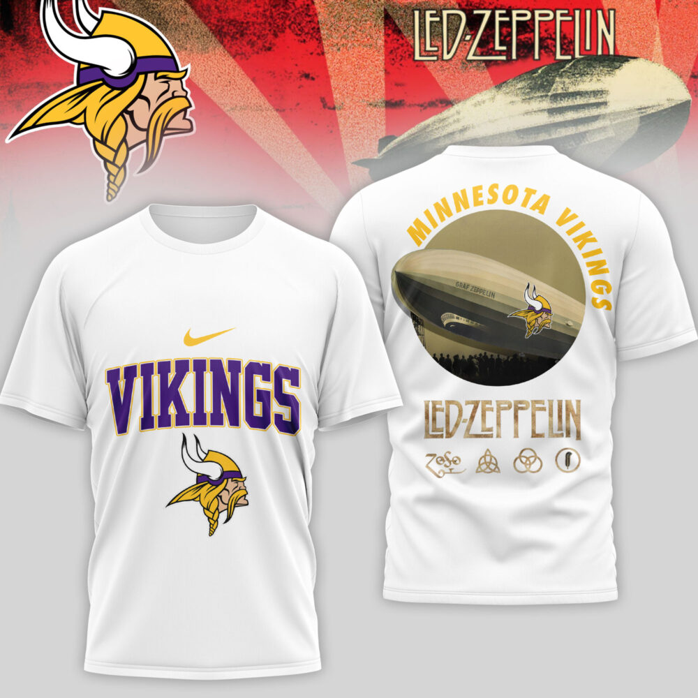 Minnesota Vikings | Premium NFL Led Zeppelin 3D Shirt