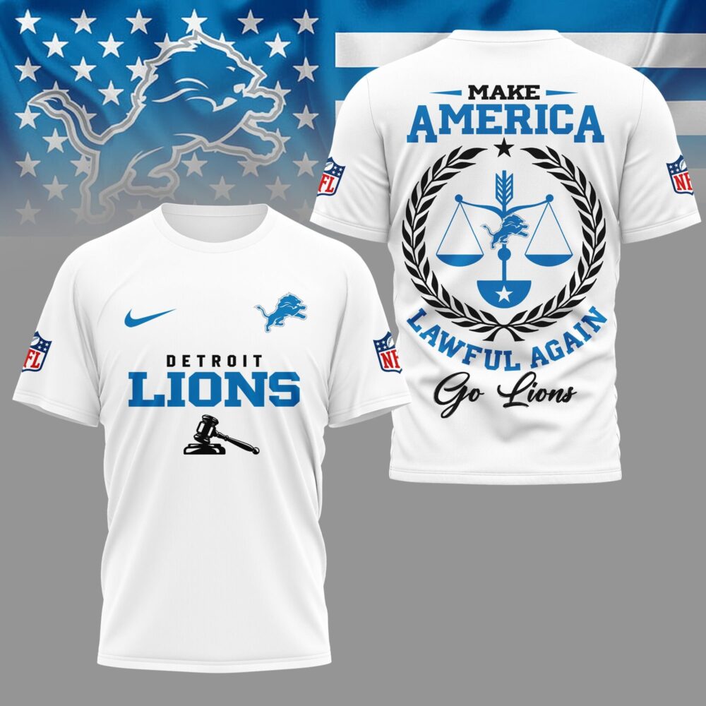 Detroit Lions | Premium NFL Make America Lawful Again Shirt NY