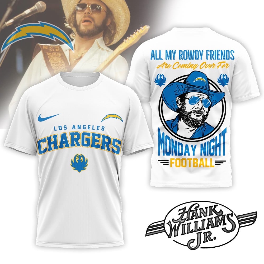 Los Angeles Chargers | Premium NFL Hank Williams Jr. 3D Shirt MM