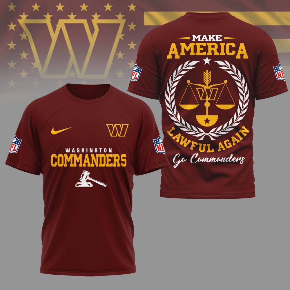 Washington Commanders | Premium NFL Make America Lawful Again Shirt NY