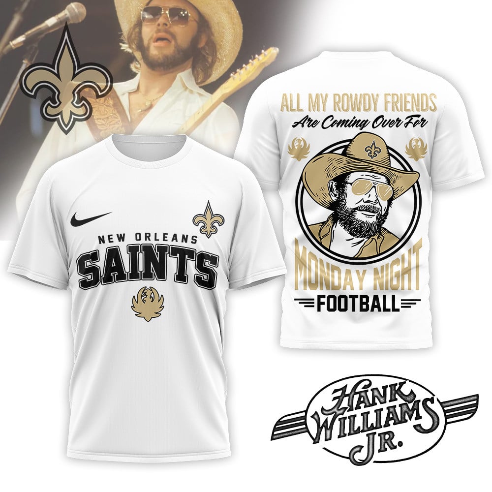 New Orleans Saints | Premium NFL Hank Williams Jr. 3D Shirt MM
