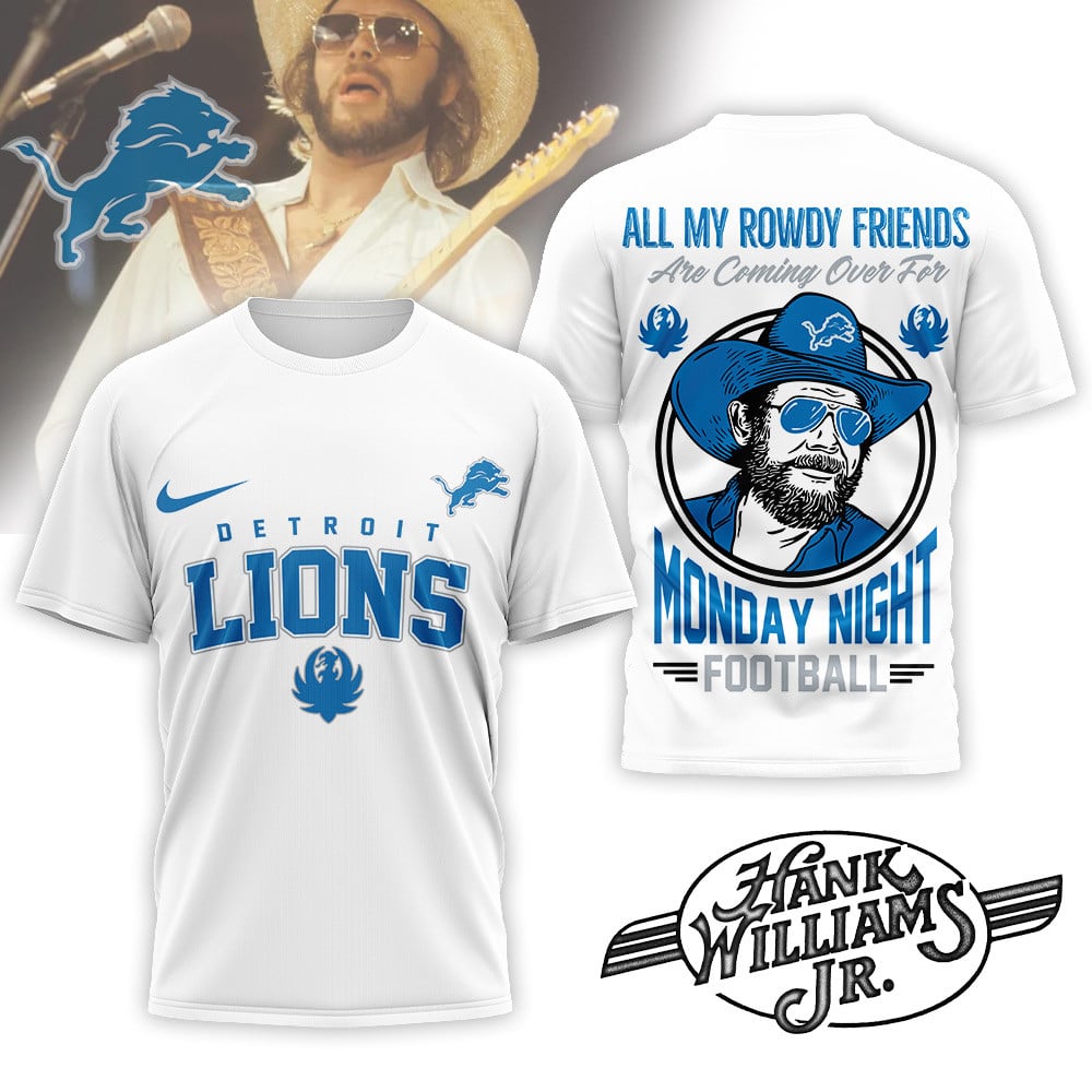 Detroit Lions | Premium NFL Hank Williams Jr. 3D Shirt MM
