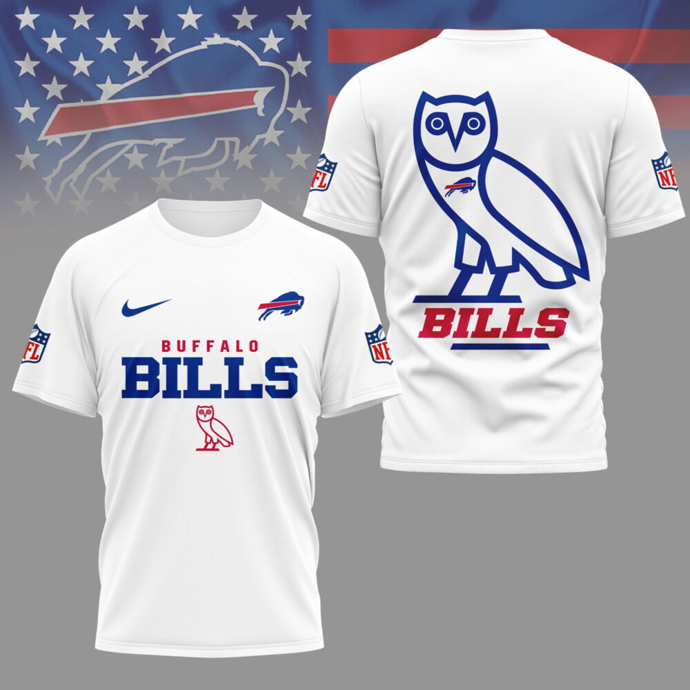 Buffalo Bills | Premium NFL and OVO 3D Shirt - White