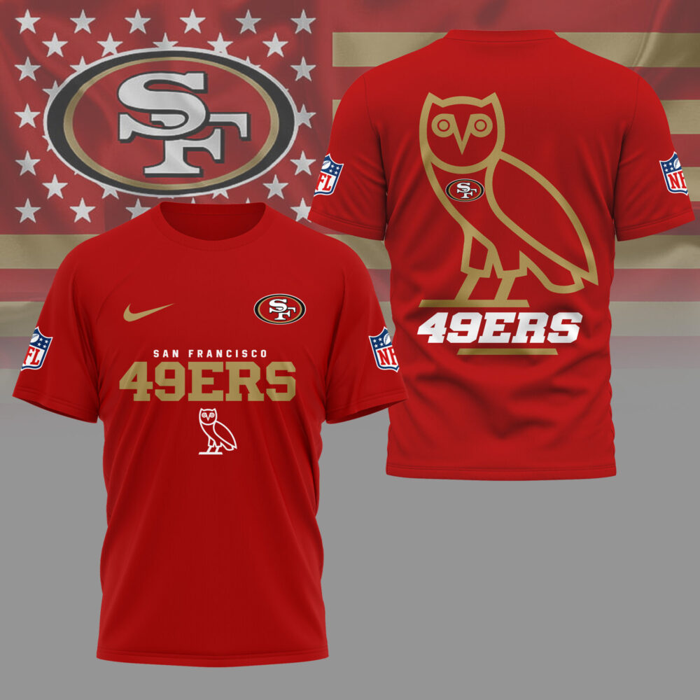 San Francisco 49ers | Premium NFL and OVO 3D Shirt - Red