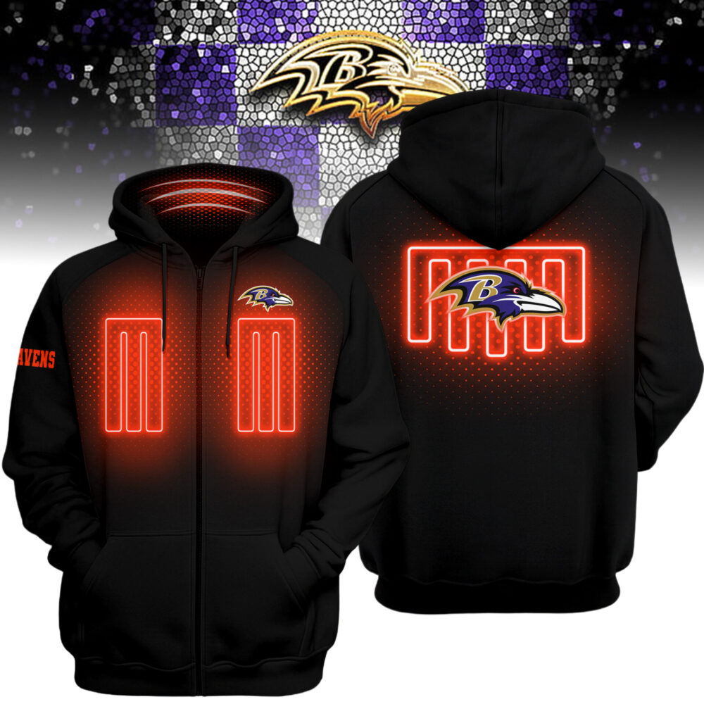 Baltimore Ravens | Premium NFL Heated Zip Hoodie
