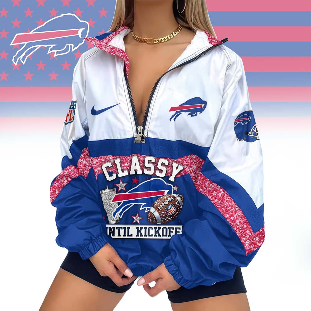 Buffalo Bills | Premium NFL Classy Until Kickoff V-Neck Zipper Jackets MM