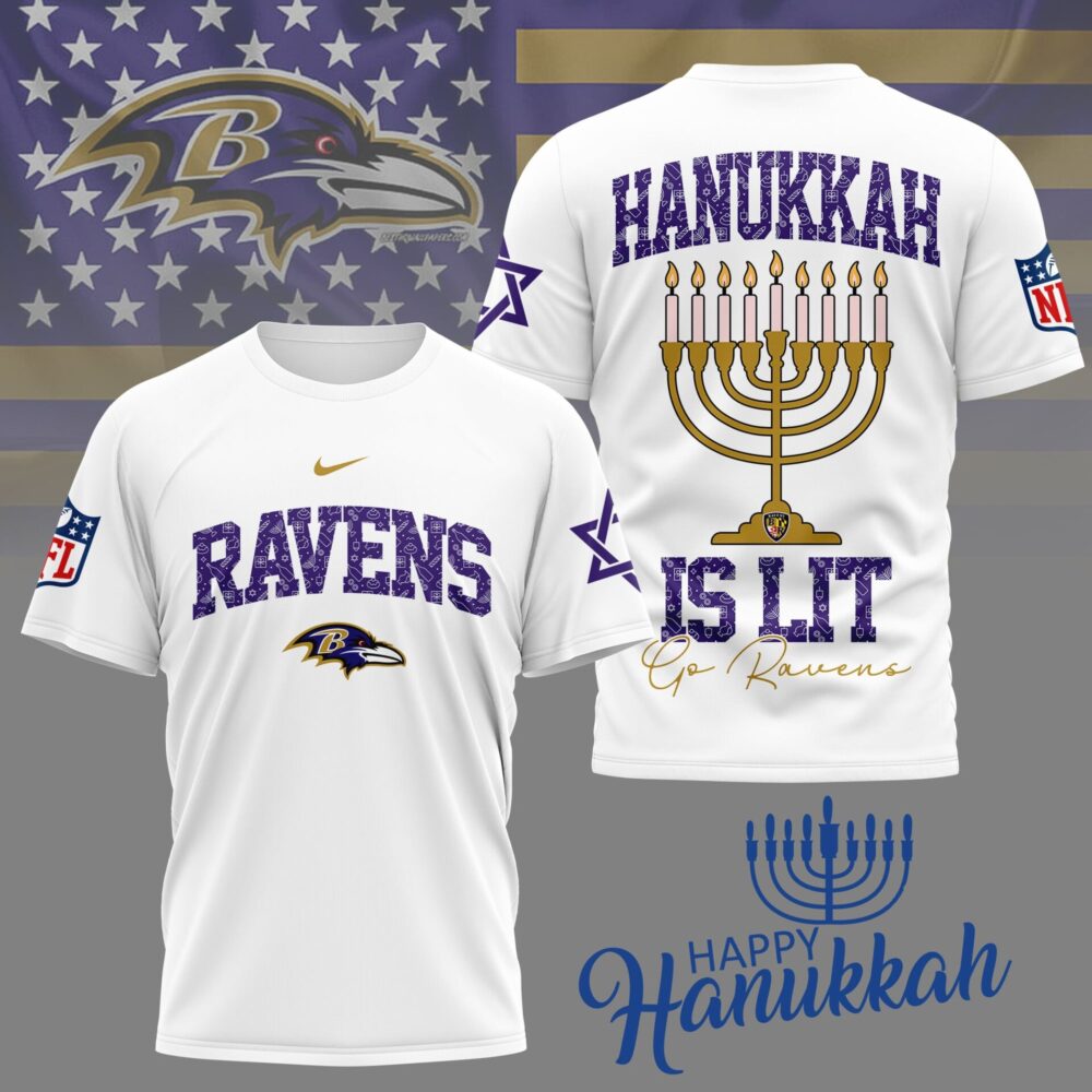 Baltimore Ravens | Premium NFL Happy Hanukkah 3D Shirt NY