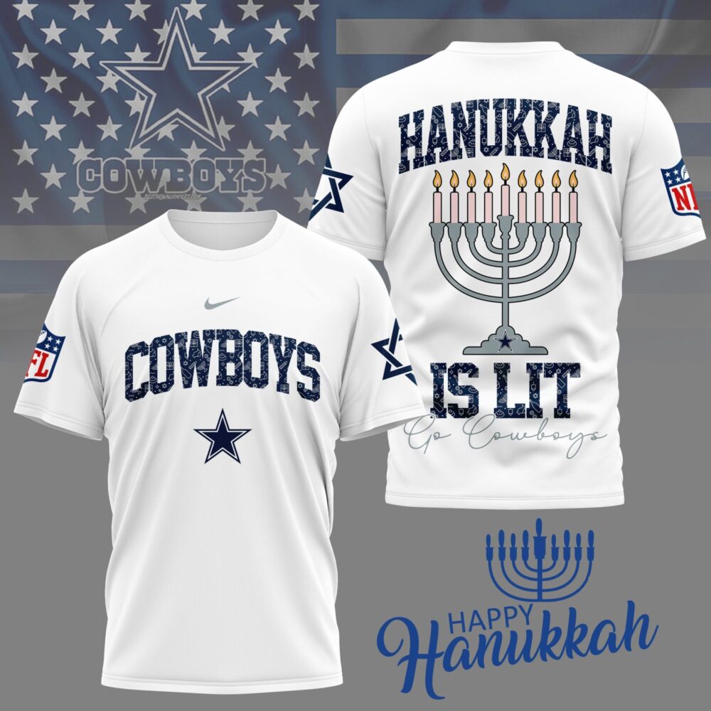 Dallas Cowboys | Premium NFL Happy Hanukkah 3D Shirt NY