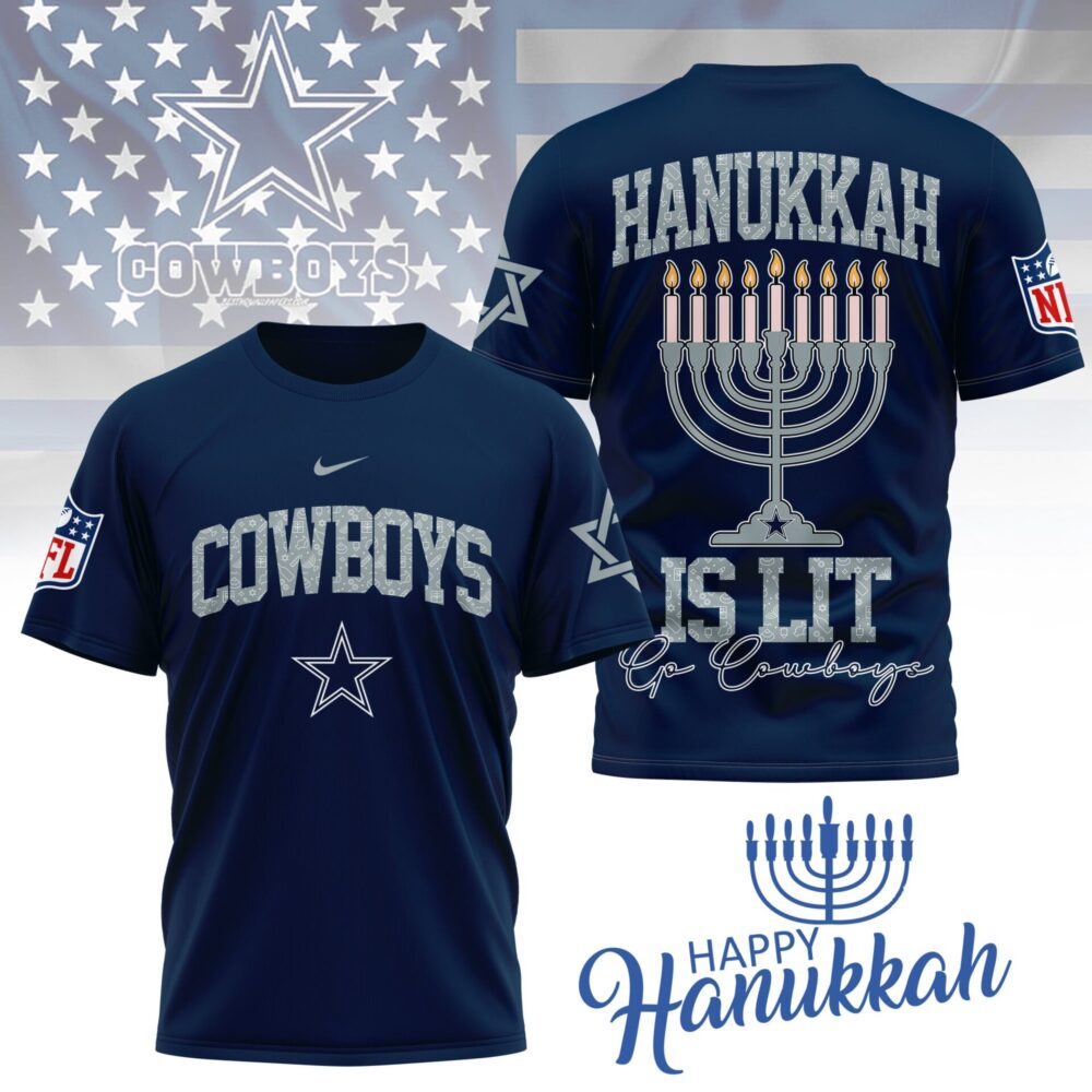 Dallas Cowboys | Premium NFL Happy Hanukkah 3D Shirt NY