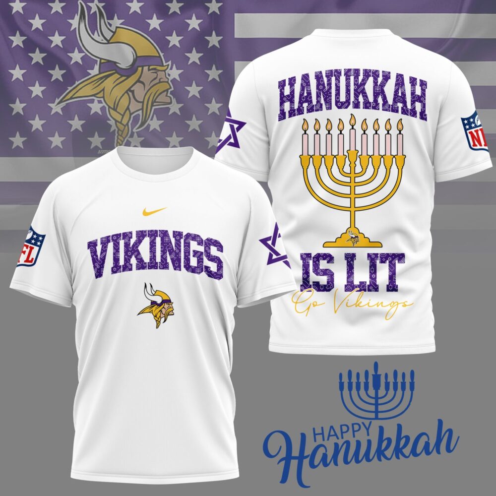 Minnesota Vikings | Premium NFL Happy Hanukkah 3D Shirt NY