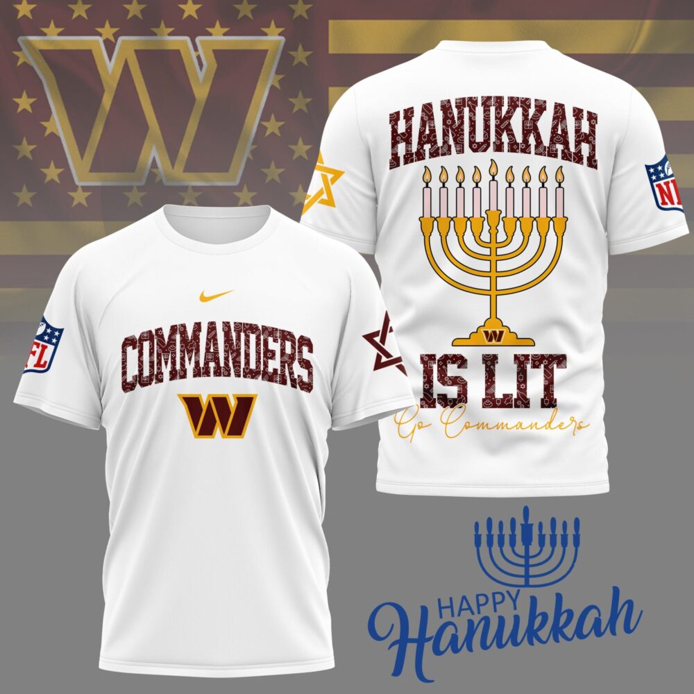 Washington Commanders | Premium NFL Happy Hanukkah 3D Shirt NY