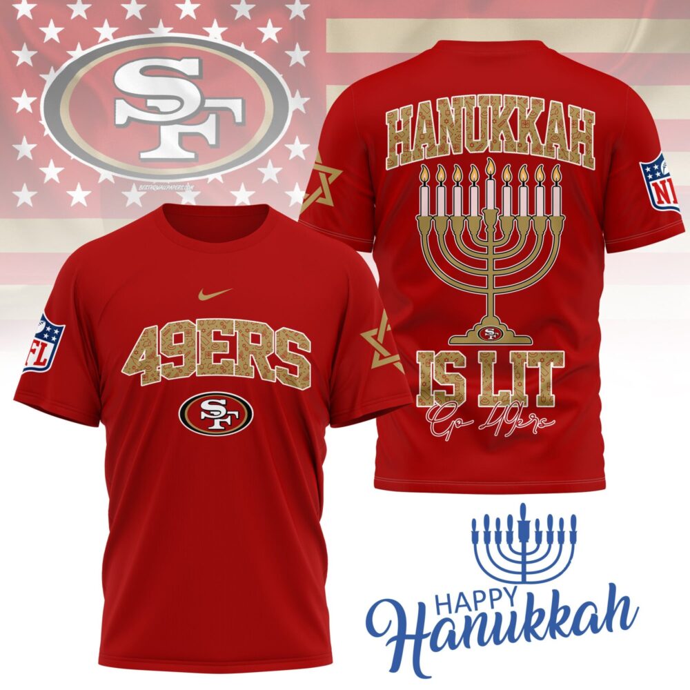 San Francisco 49ers | Premium NFL Happy Hanukkah 3D Shirt NY