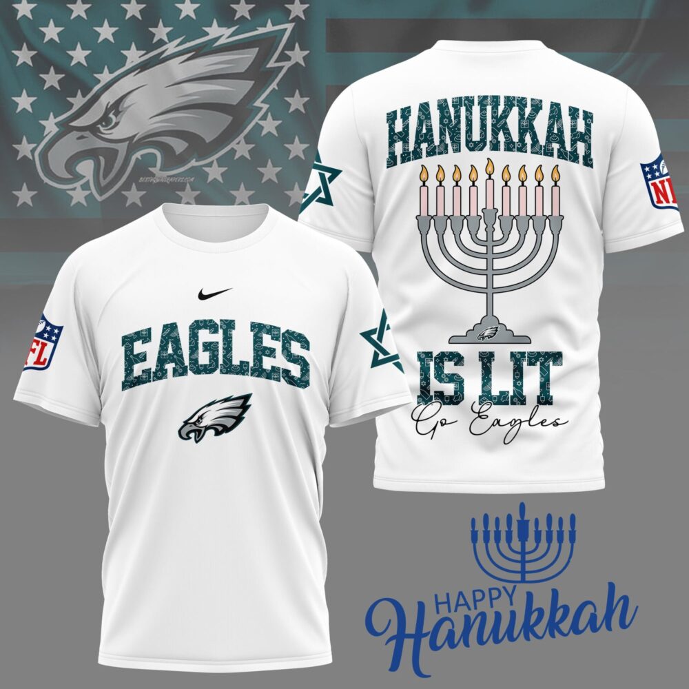 Philadelphia Eagles | Premium NFL Happy Hanukkah 3D Shirt NY