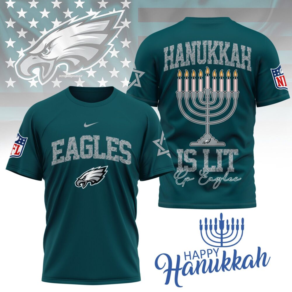 Philadelphia Eagles | Premium NFL Happy Hanukkah 3D Shirt NY