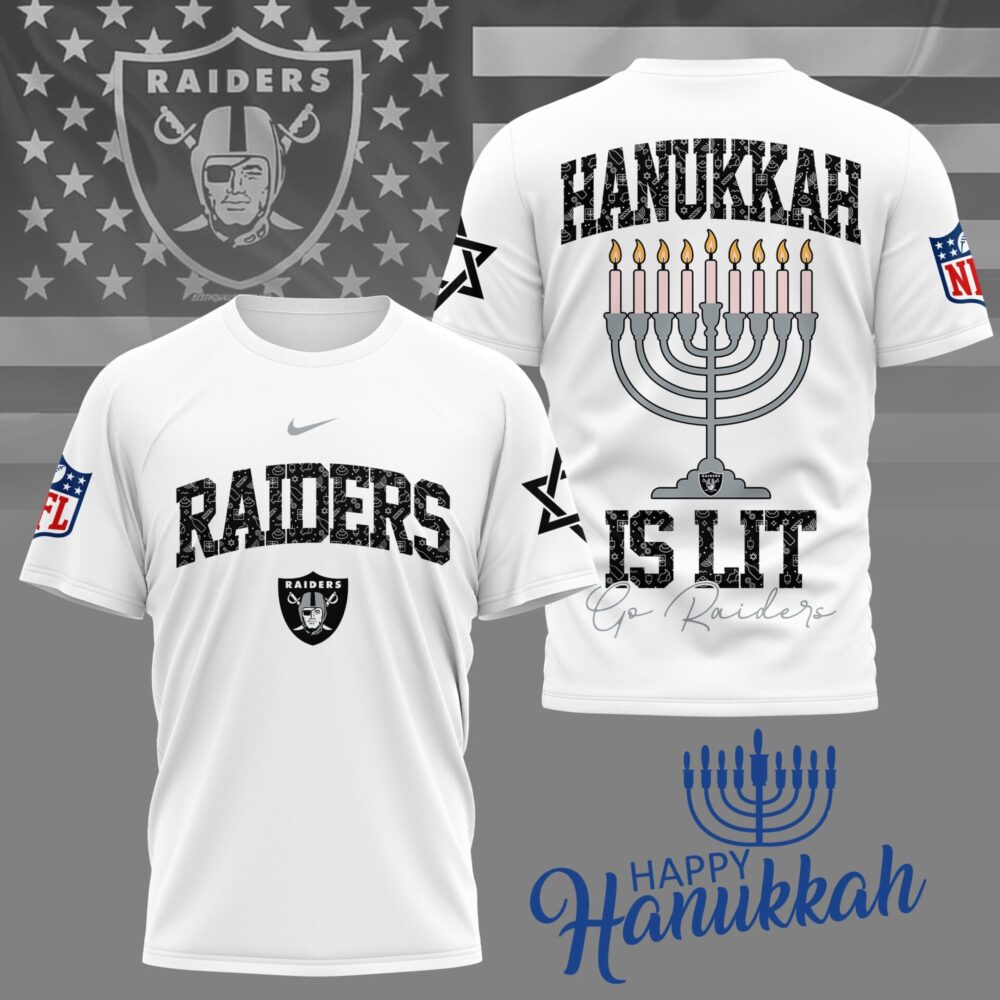 Las Vegas Raiders | Premium NFL Happy Hanukkah 3D Shirt NY