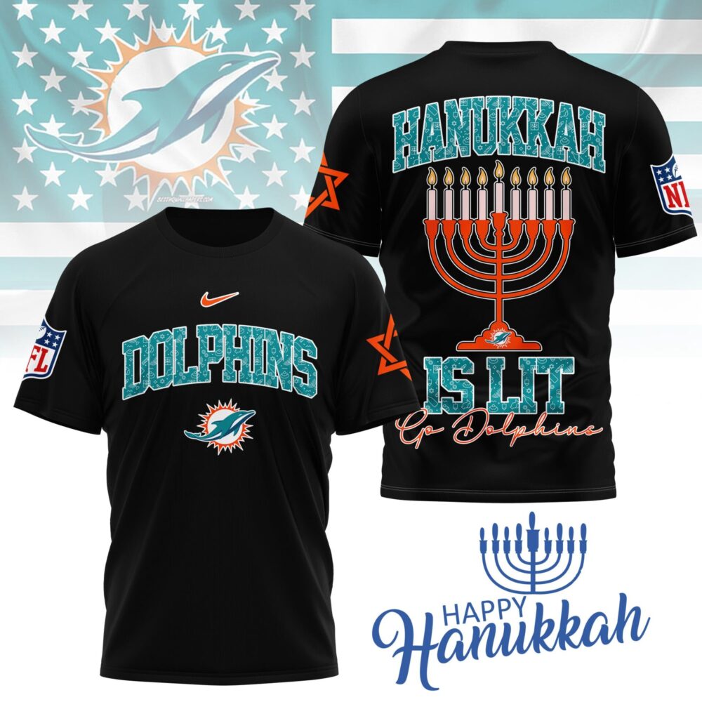 Miami Dolphins | Premium NFL Happy Hanukkah 3D Shirt NY