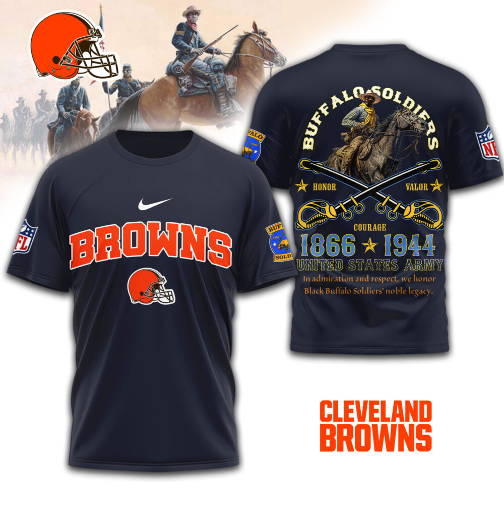 Cleveland Browns | Premium NFL Buffalo Soldiers 3D Shirt TD