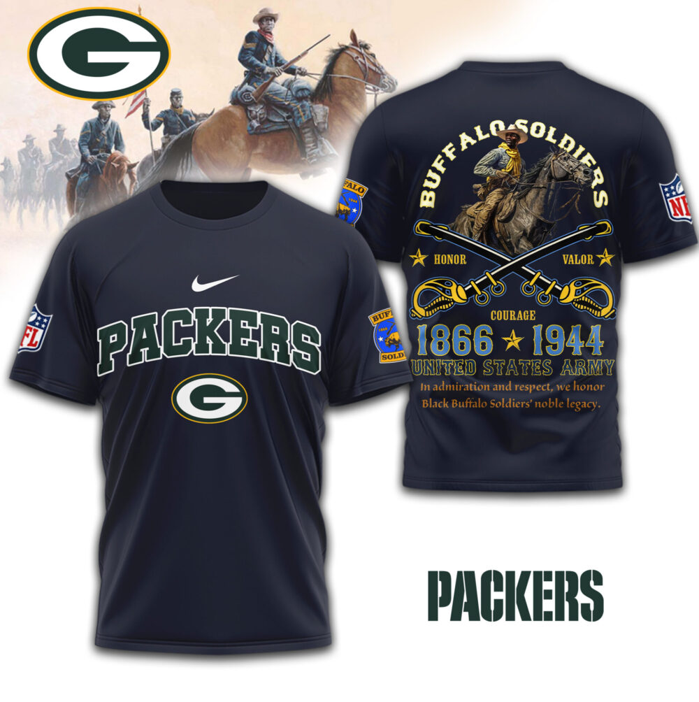 Green Bay Packers | Premium NFL Buffalo Soldiers 3D Shirt TD