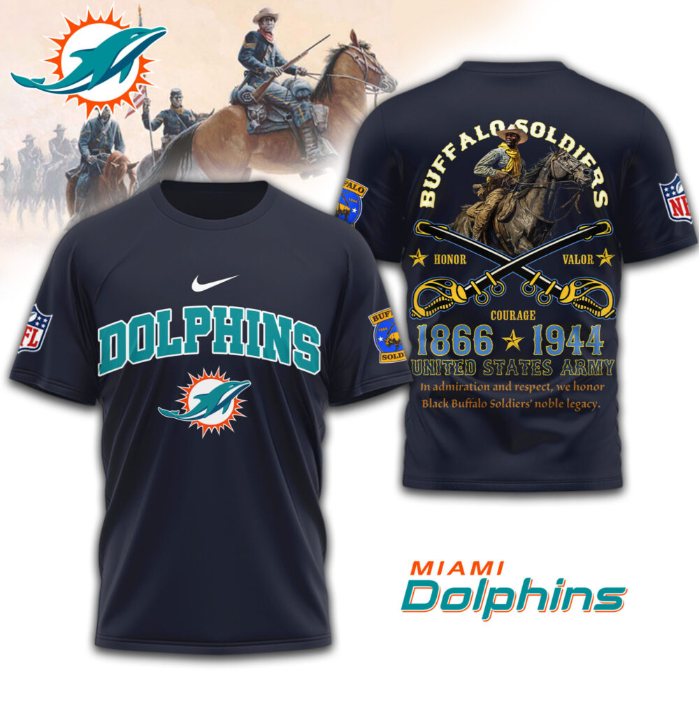 Miami Dolphins | Premium NFL Buffalo Soldiers 3D Shirt TD