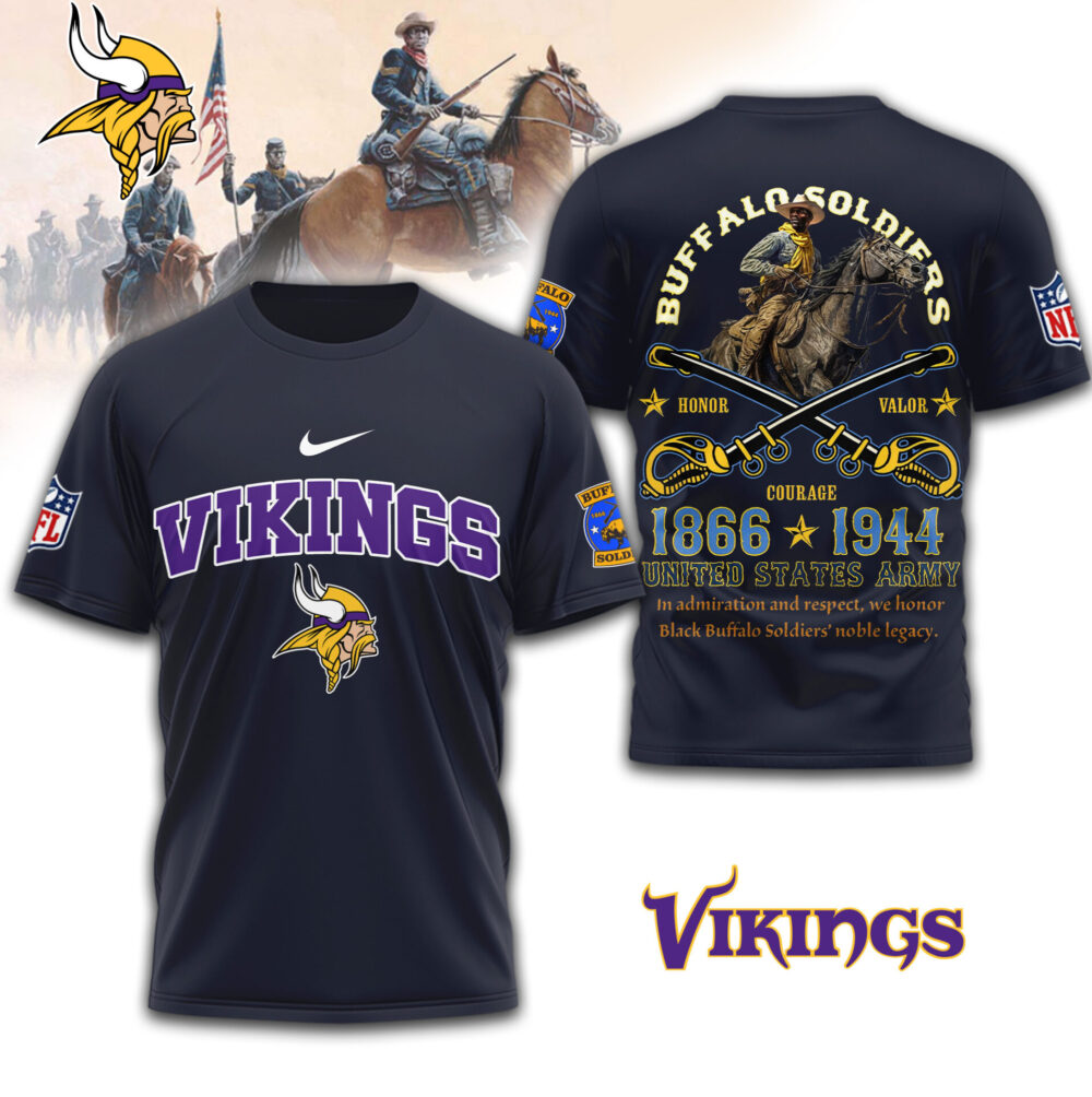 Minnesota Vikings | Premium NFL Buffalo Soldiers 3D Shirt TD