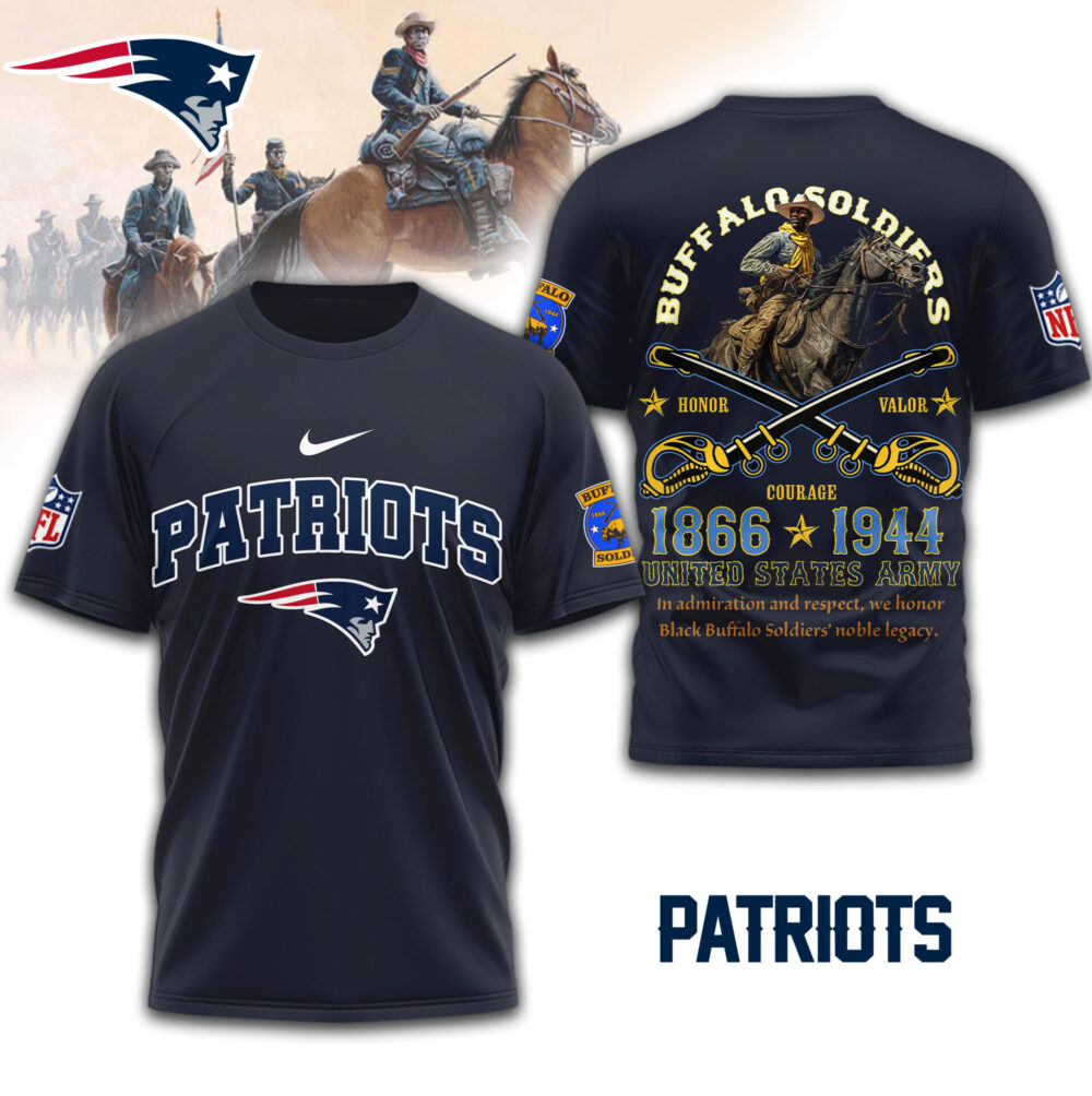 New England Patriots | Premium NFL Buffalo Soldiers 3D Shirt TD