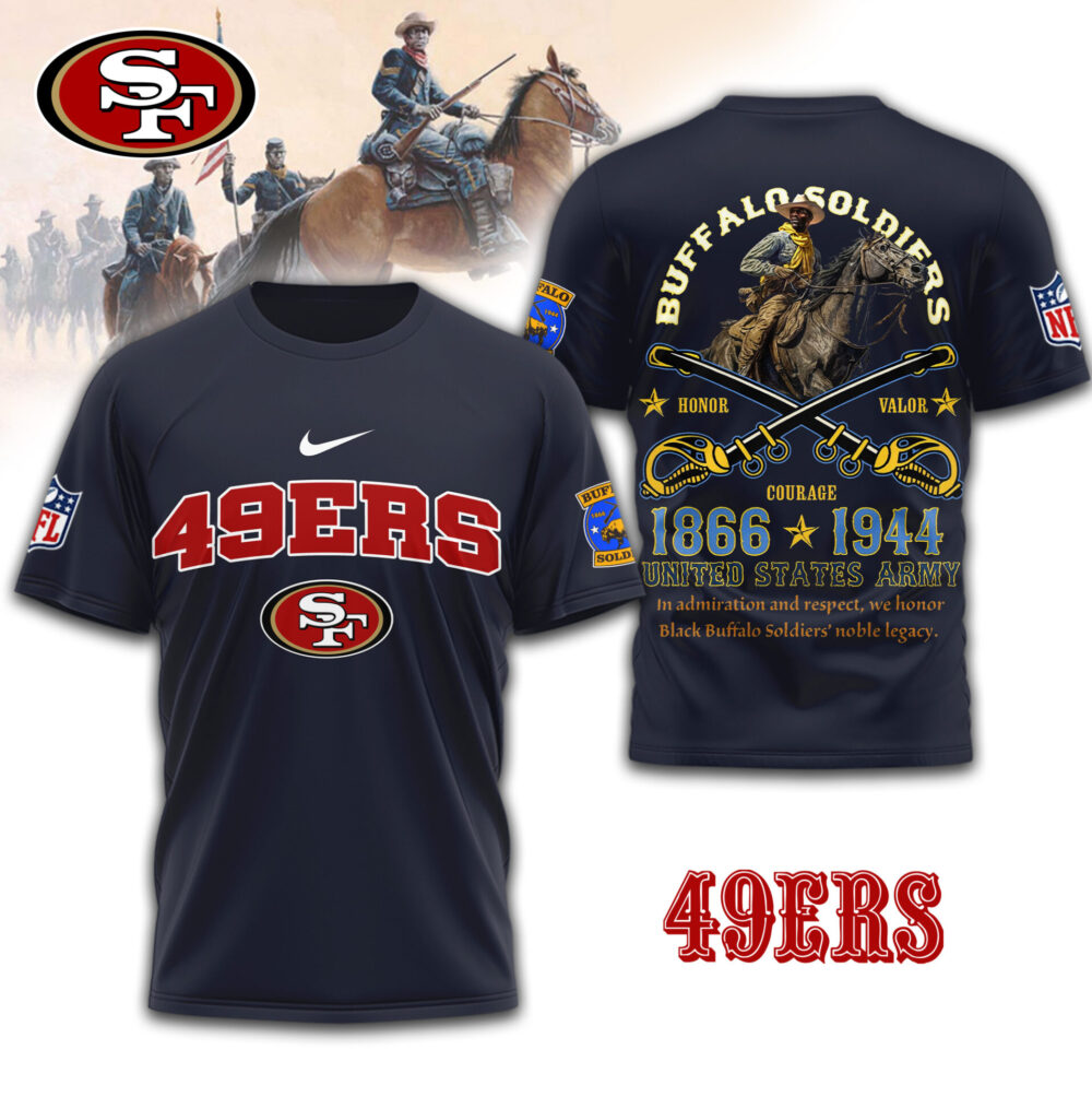 San Francisco 49ers | Premium NFL Buffalo Soldiers 3D Shirt TD