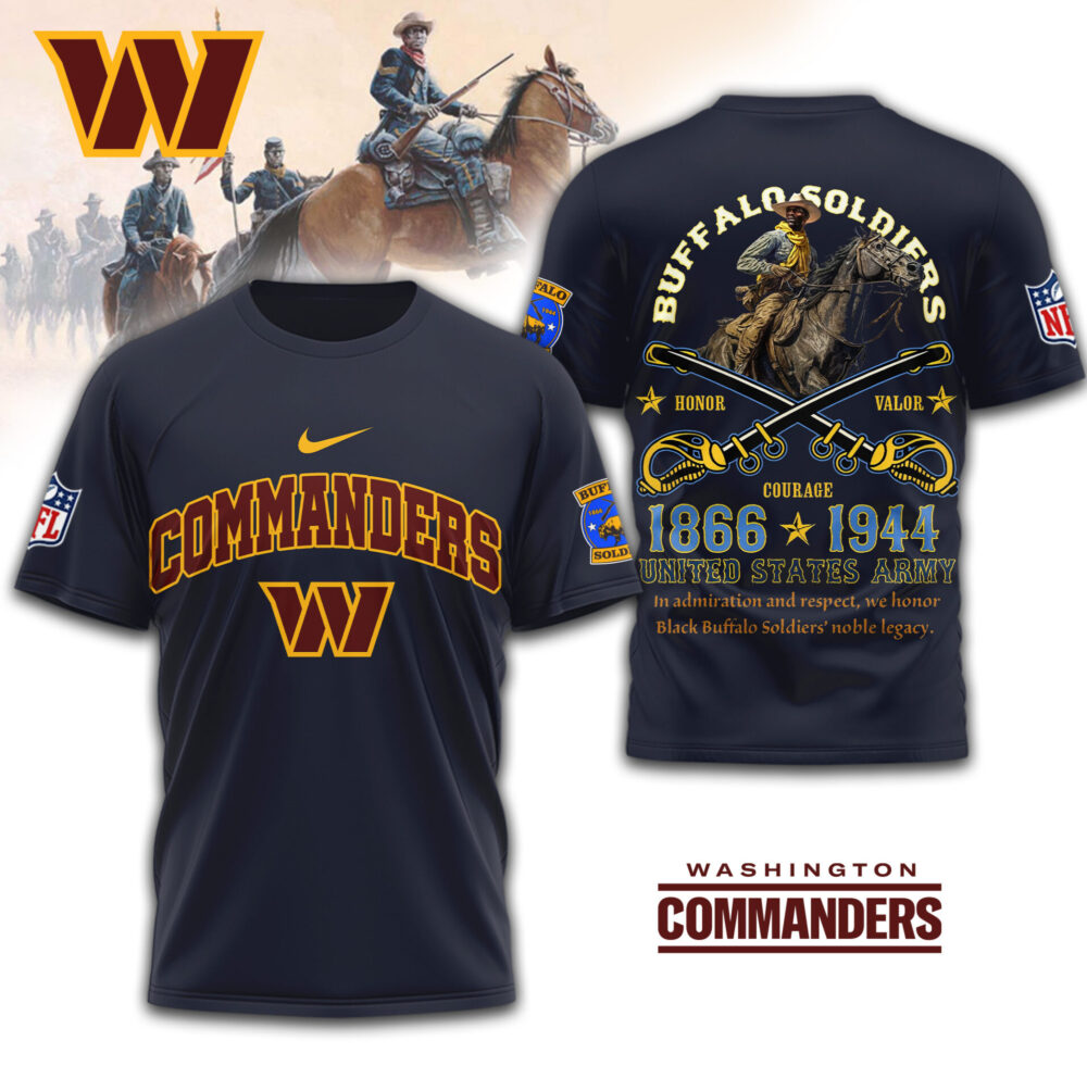 Washington Commanders | Premium NFL Buffalo Soldiers 3D Shirt TD