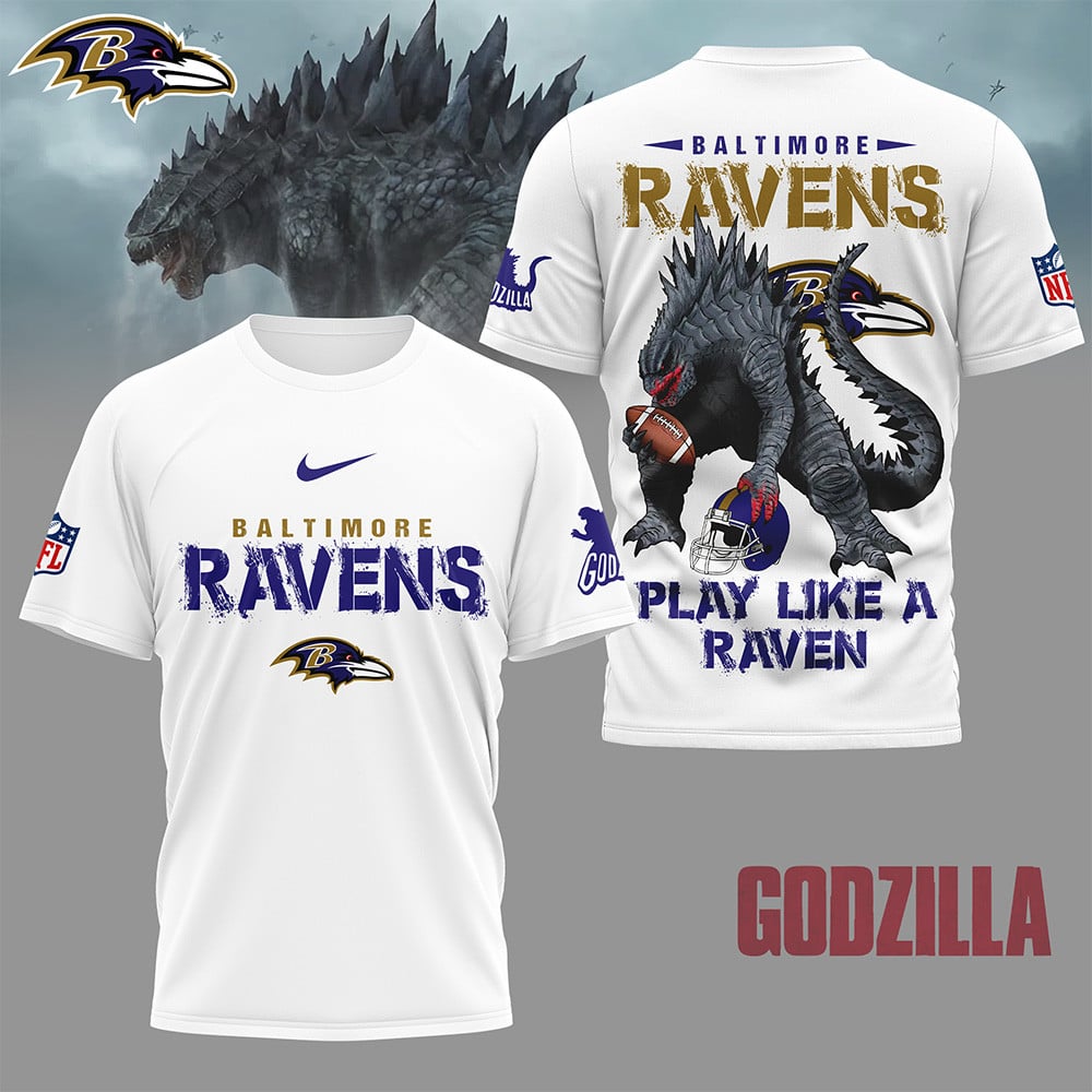 Baltimore Ravens | Premium NFL Godzilla Football Shirt NY