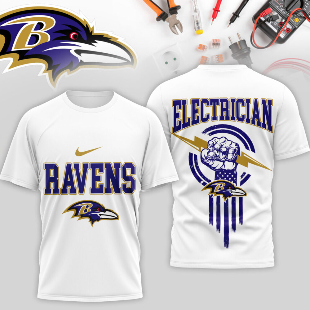 Baltimore Ravens | Premium NFL Electrician 3D Shirt TD
