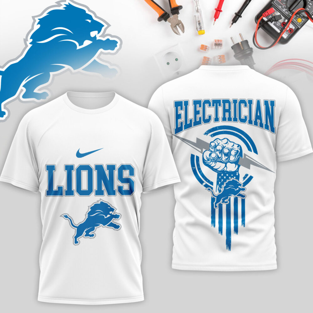 Detroit Lions | Premium NFL Electrician 3D Shirt TD
