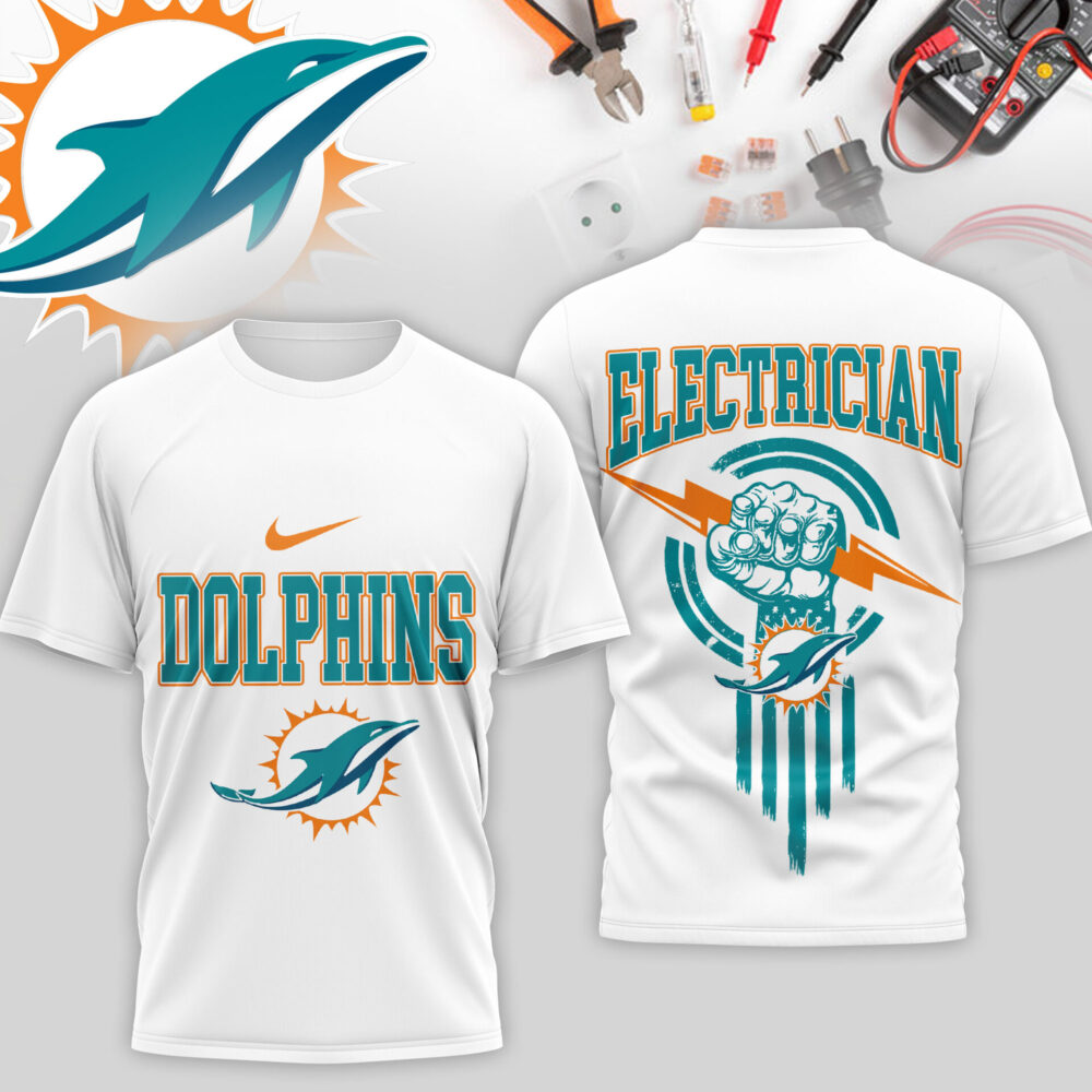 Miami Dolphins | Premium NFL Electrician 3D Shirt TD