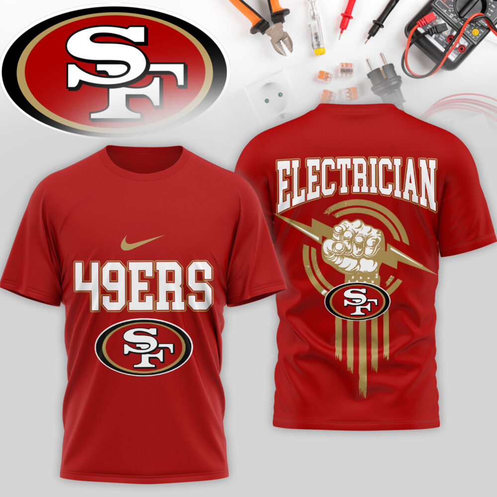 San Francisco 49ers | Premium NFL Electrician 3D Shirt TD