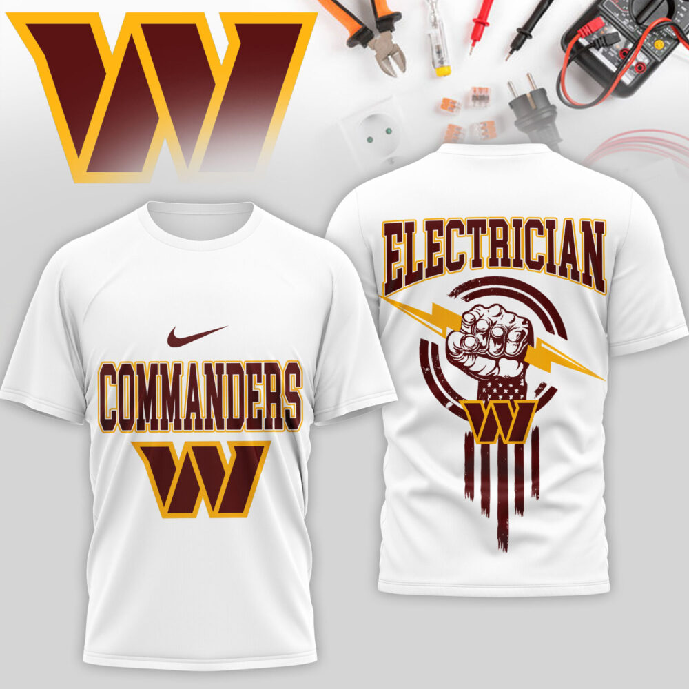 Washington Commanders | Premium NFL Electrician 3D Shirt TD