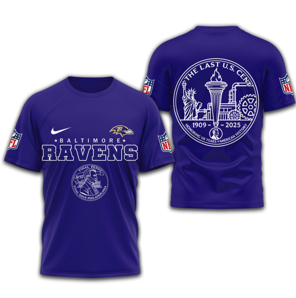 Baltimore Ravens | Premium NFL The Last U.S Cent 3D Shirt TD
