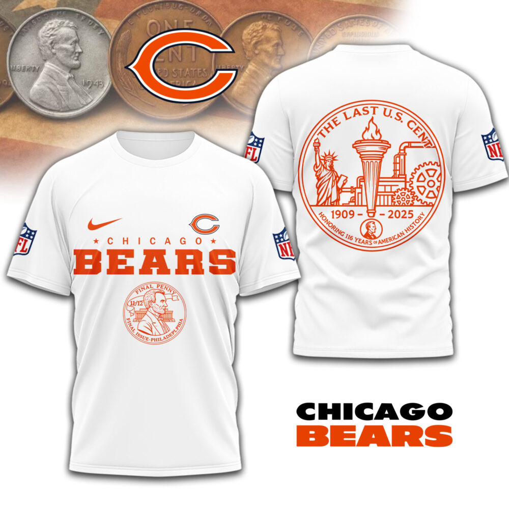 Chicago Bears | Premium NFL The Last U.S Cent 3D Shirt TD