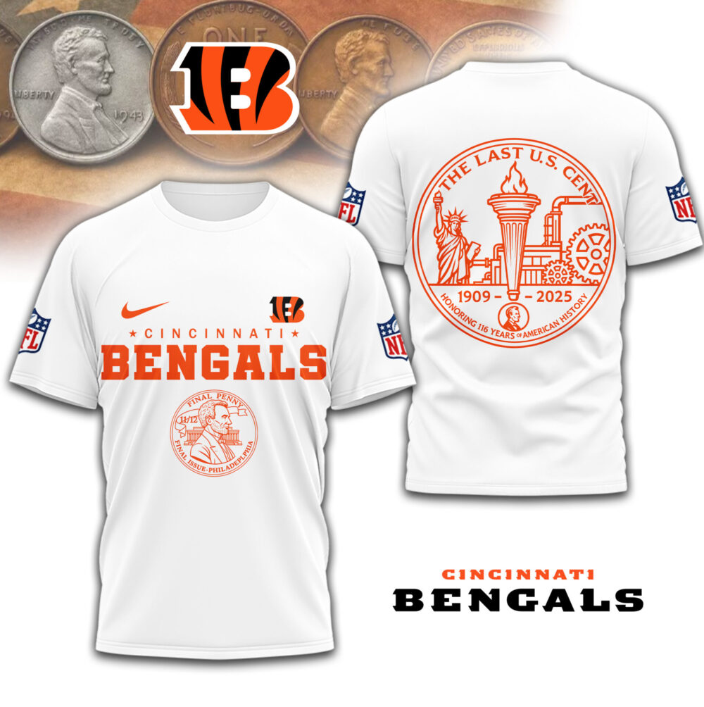 Cincinnati Bengals | Premium NFL The Last U.S Cent 3D Shirt TD