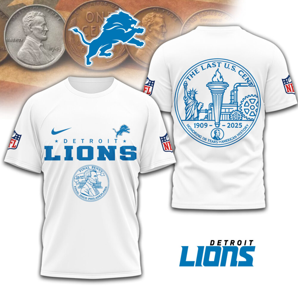 Detroit Lions | Premium NFL The Last U.S Cent 3D Shirt TD