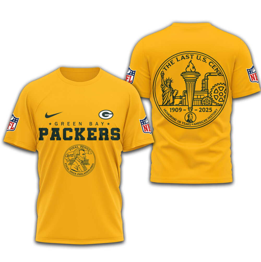 Green Bay Packers | Premium NFL The Last U.S Cent 3D Shirt TD