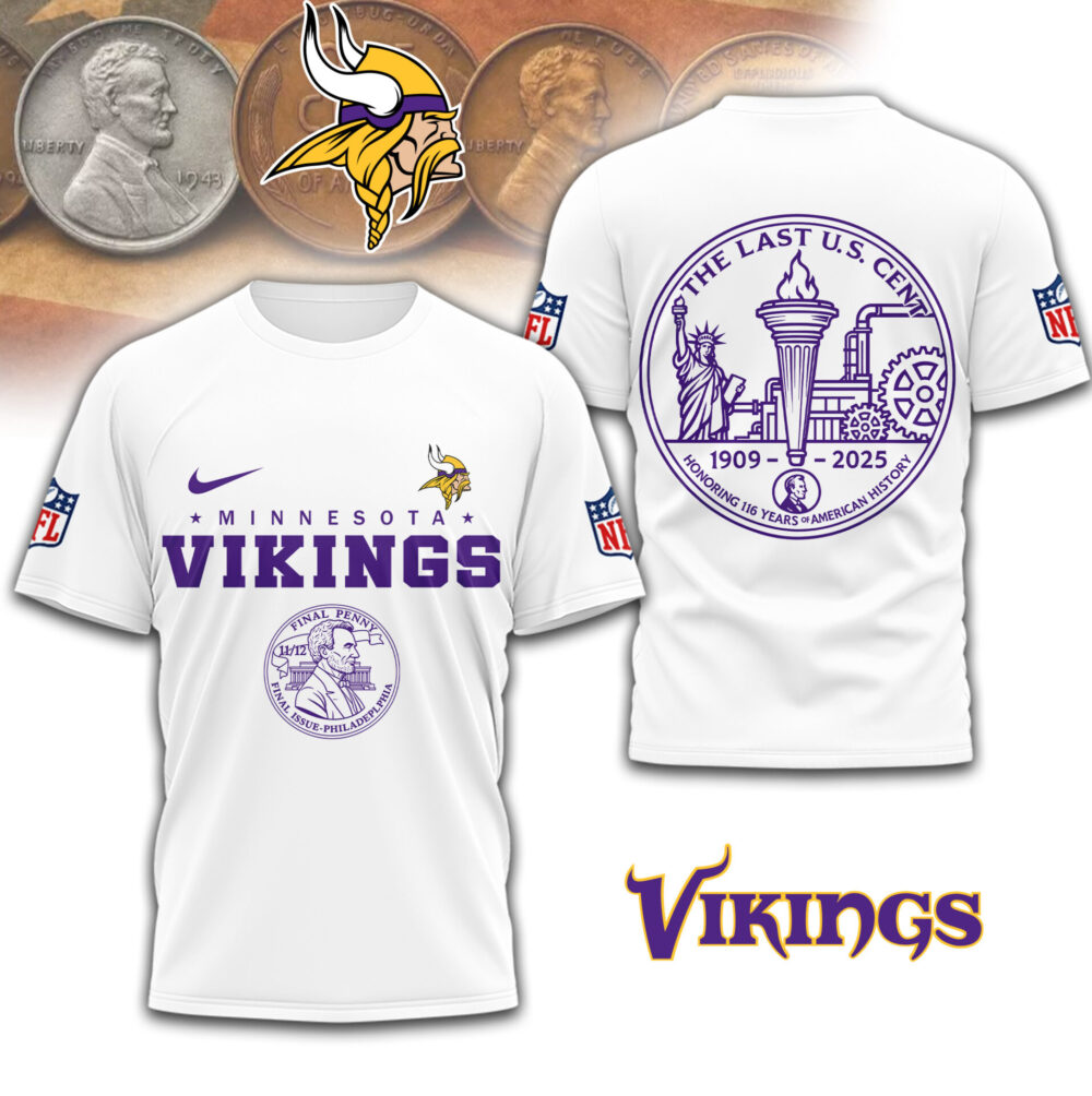 Minnesota Vikings | Premium NFL The Last U.S Cent 3D Shirt TD
