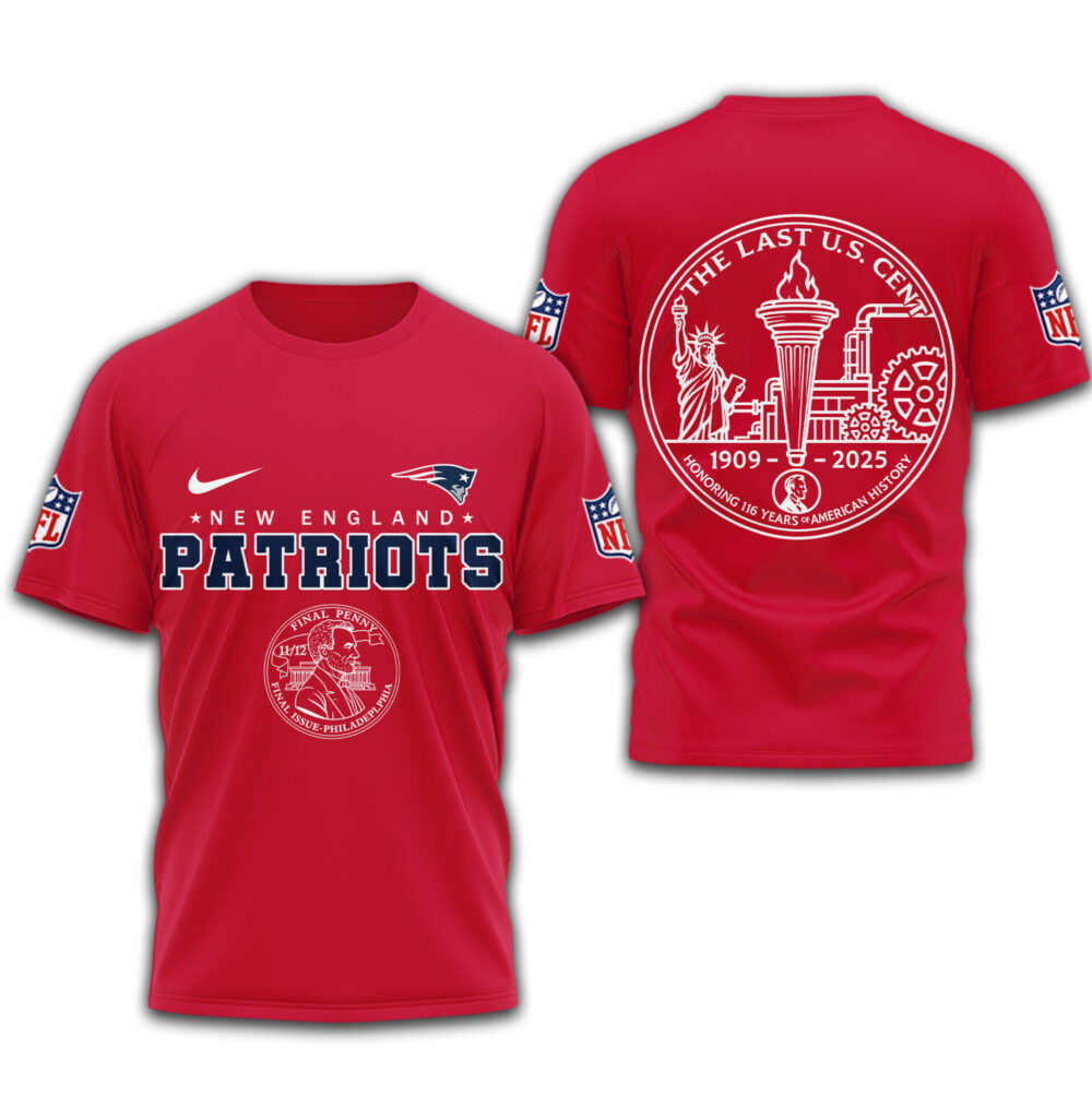 New England Patriots | Premium NFL The Last U.S Cent 3D Shirt TD