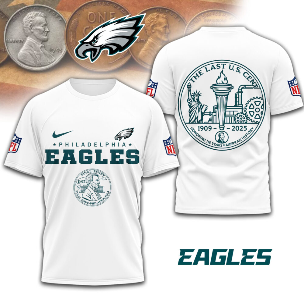 Philadelphia Eagles | Premium NFL The Last U.S Cent 3D Shirt TD