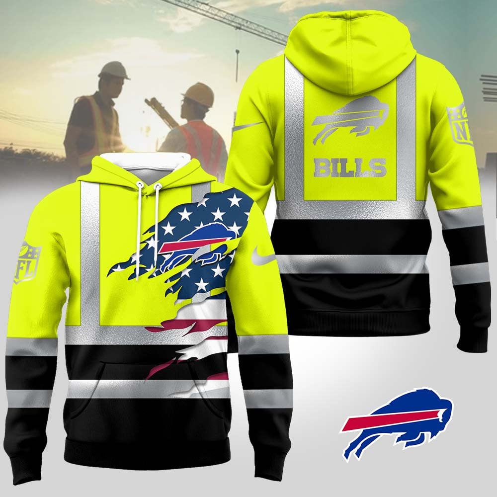 Buffalo Bills | Premium NFL Patriotic Hi-Vis Safety Hoodie MM
