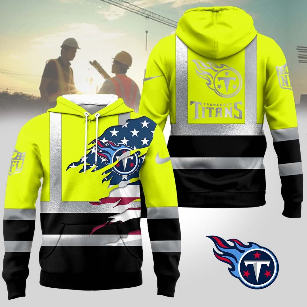 Tennessee Titans | Premium NFL Patriotic Hi-Vis Safety Hoodie MM