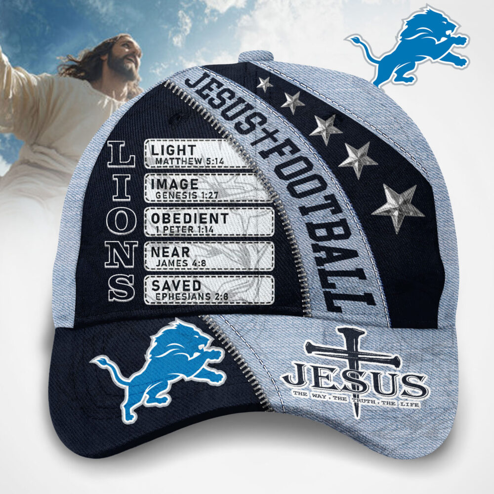 Detroit Lions | Premium NFL Jesus Football Classic Cap TD