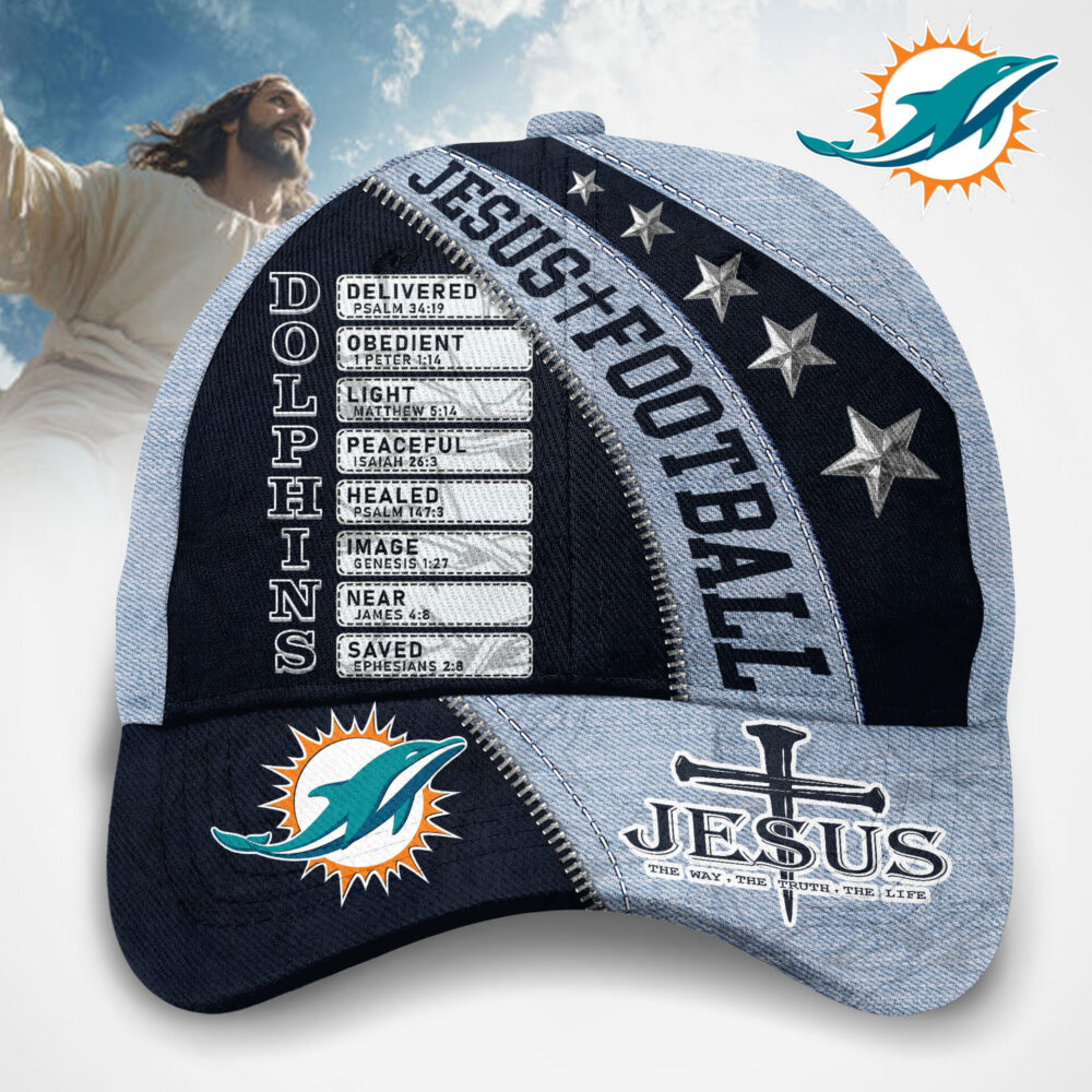 Miami Dolphins | Premium NFL Jesus Football Classic Cap TD